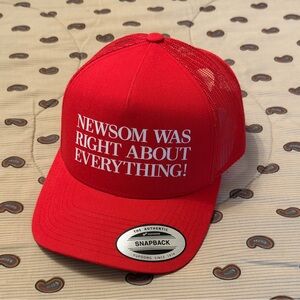 The Classic Red Mesh Snapback Hat